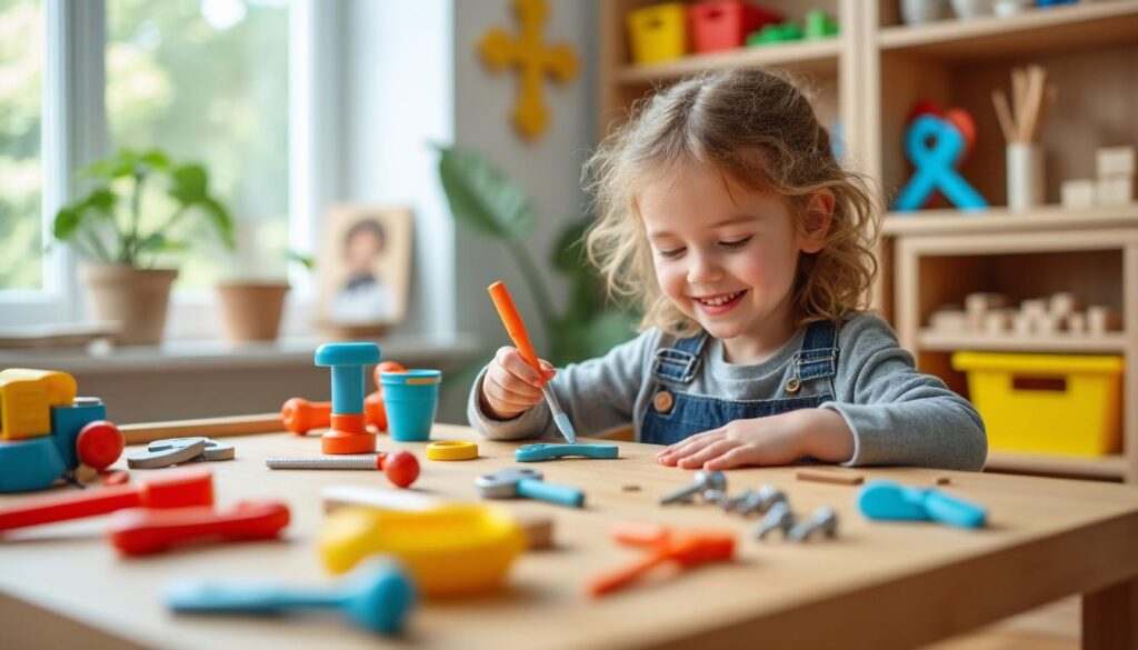 werkbank für kinder: spielerisch handwerkliche fähigkeiten fördern und kreatives lernen unterstützen. ideal für kleine bastler und entdecker.