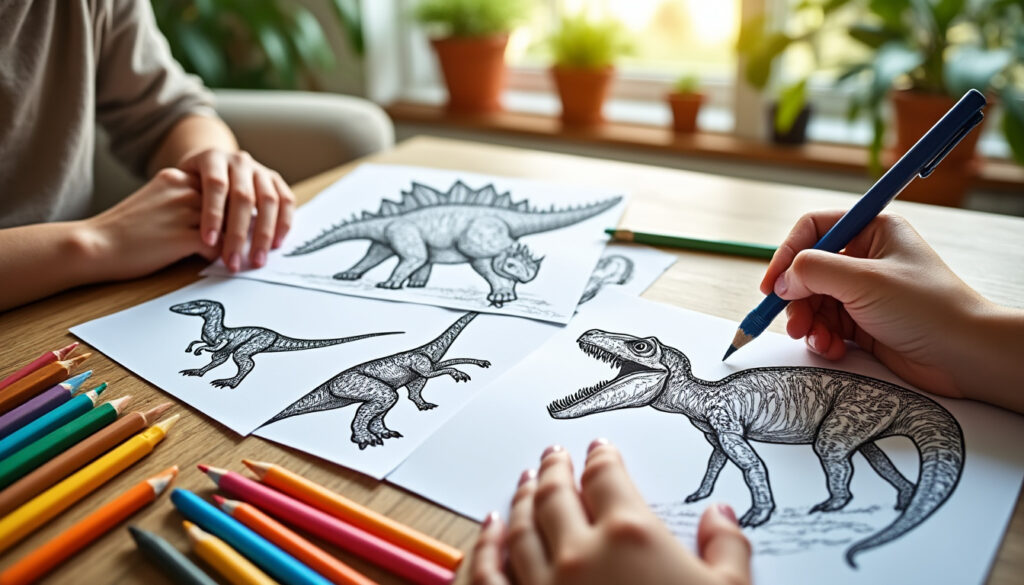 entdecken sie dino ausmalbilder zum entspannen und kreativ sein. perfekt für kinder und erwachsene, die spaß am ausmalen und stressabbau suchen.